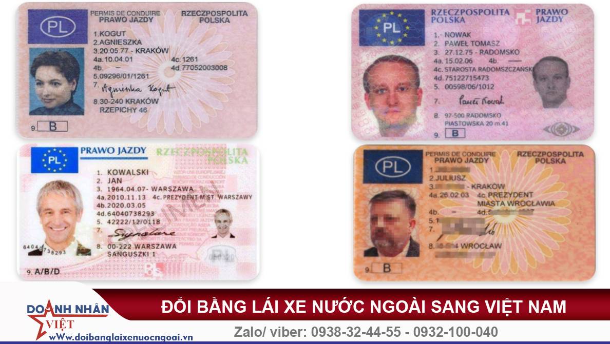 Đổi bằng lái xe Ba Lan sang Việt Nam