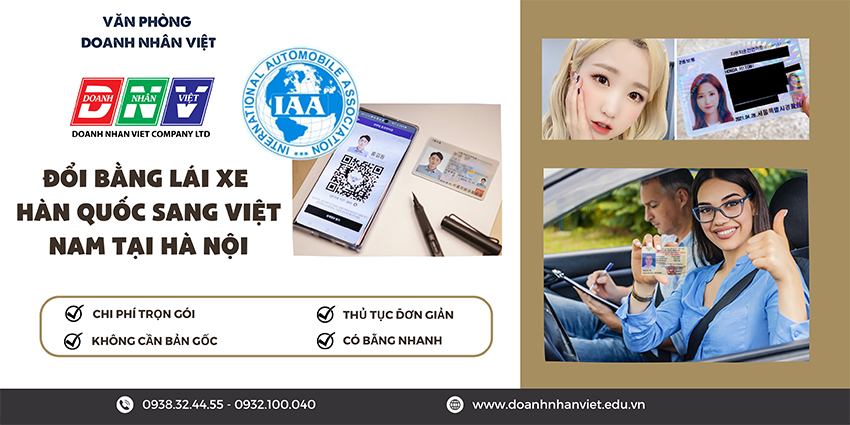 Đổi bằng lái xe Hàn Quốc sang Việt Nam tại Hà Nội
