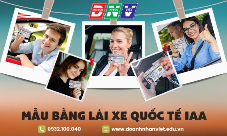 Mẫu bằng lái xe quốc tế IAA
