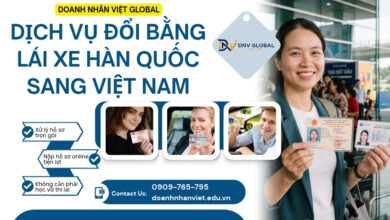 Dịch vụ đổi bằng lái xe Hàn Quốc sang Việt Nam