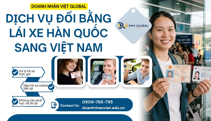 Dịch vụ đổi bằng lái xe Hàn Quốc sang Việt Nam