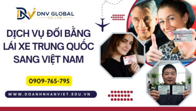 Dịch vụ đổi bằng lái xe Trung Quốc sang Việt Nam